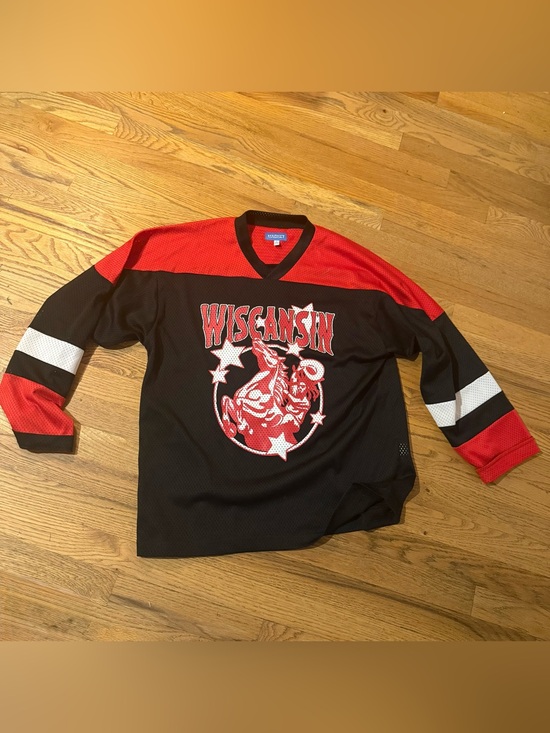 chinatown market Tops - Market x T-Pain Wiscansin Long Sleeve Jersey Tee